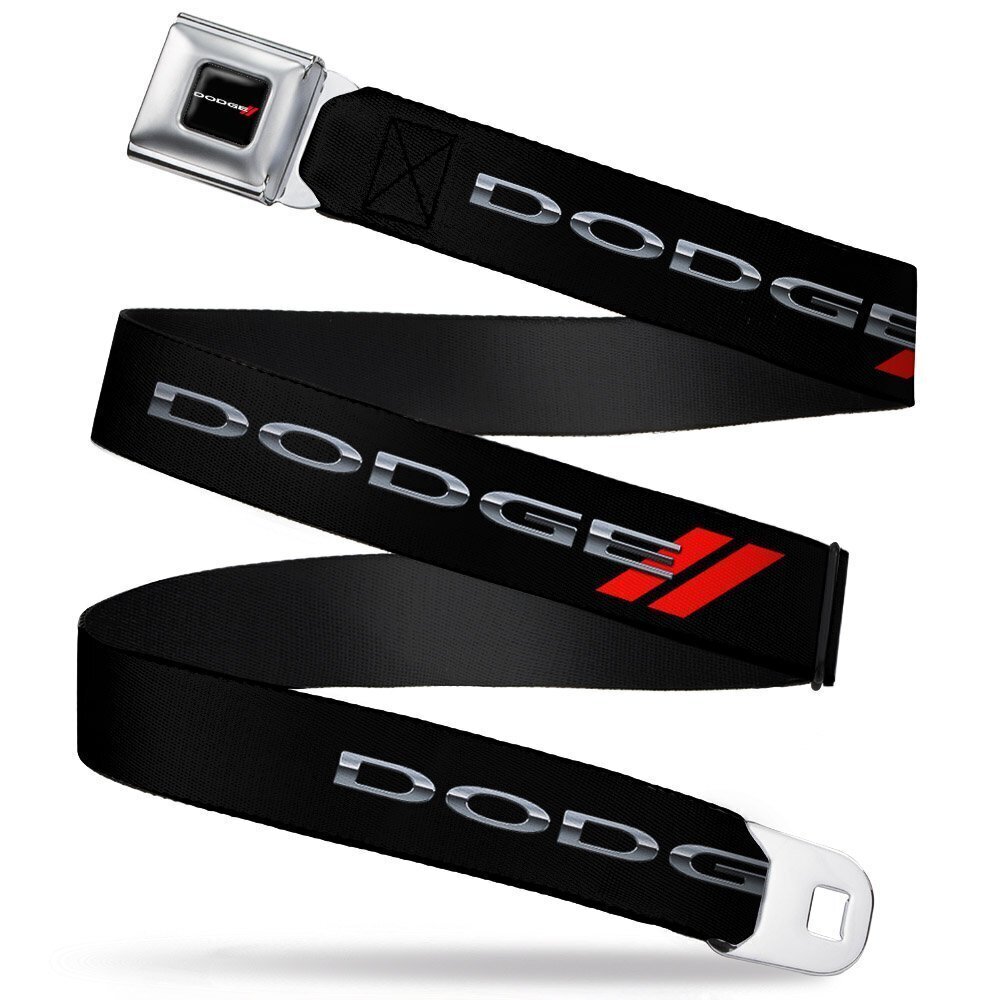 2094 Seatbelt Belt - Dodge Red Rhombus REPEAT - 1.5" Wide - 32-52 Inches in